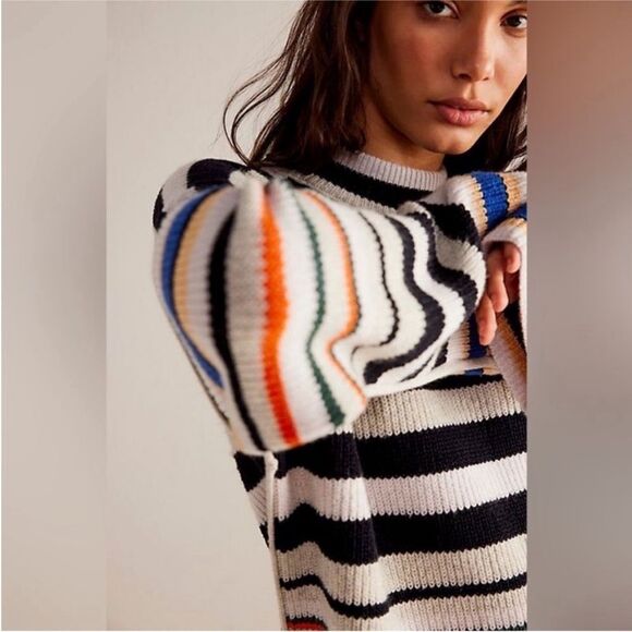 We the Free Sunny Stripe Sweater S - Picture 1 of 11